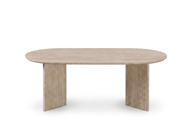 Edda Soffbord Oval 120 cm - Travertin - Möbler - Bord & matgrupp - Soffbord