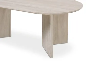 Edda Soffbord Oval 120 cm - Vitlaserad - Möbler - Bord & matgrupp - Soffbord