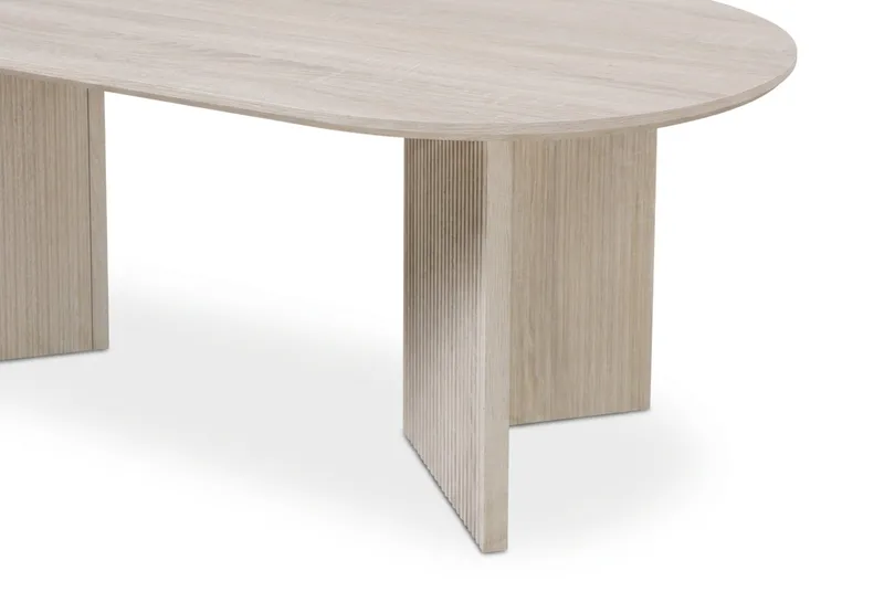 Edda Soffbord Oval 120 cm - Vitlaserad - Möbler - Bord & matgrupp - Soffbord