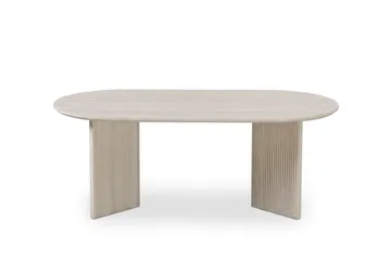 Edda Soffbord Oval 120 cm - Vitlaserad - Möbler - Bord & matgrupp - Soffbord