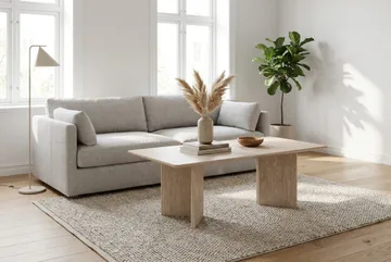 Edda Soffbord Rektangulär 120 cm - Travertin - Möbler - Bord & matgrupp - Soffbord