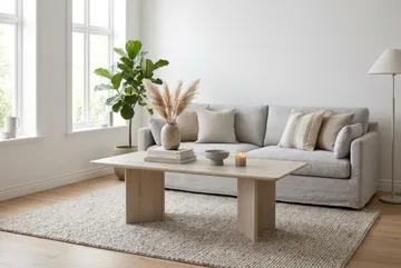 Edda Soffbord Rektangulär 120 cm - Vitlaserad - Möbler - Bord & matgrupp - Soffbord