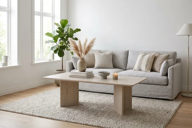 Edda Soffbord Rektangulär 120 cm - Vitlaserad - Möbler - Bord & matgrupp - Soffbord