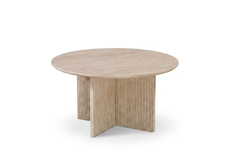 Edda Soffbord Rund 85 cm - Travertin - Möbler - Bord & matgrupp - Soffbord