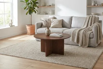 Edda Soffbord Rund 85 cm - Valnöt - Möbler - Bord & matgrupp - Soffbord