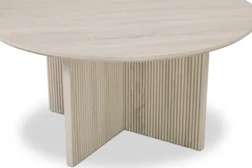 Edda Soffbord Rund 85 cm - Vitlaserad - Möbler - Bord & matgrupp - Soffbord
