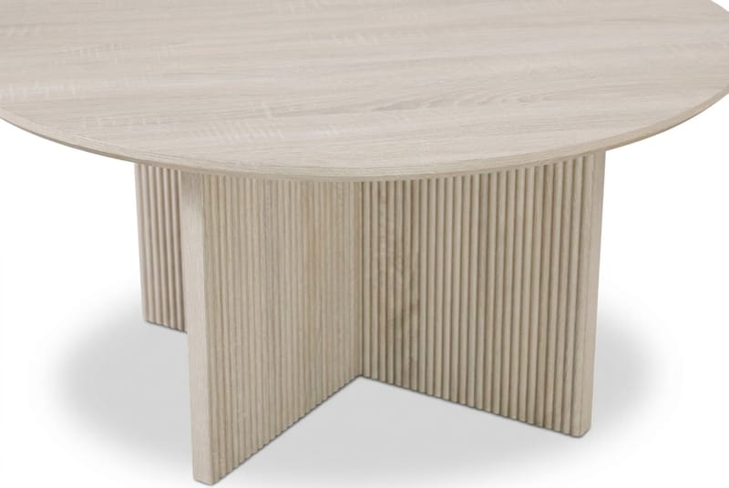 Edda Soffbord Rund 85 cm - Vitlaserad - Möbler - Bord & matgrupp - Soffbord