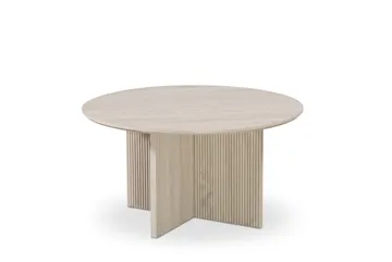 Edda Soffbord Rund 85 cm - Vitlaserad - Möbler - Bord & matgrupp - Soffbord