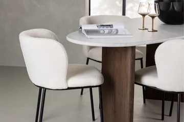 Edina Matgrupp 180 cm Oval med 4 Edina Stolar - Mocca - Möbler - Bord & matgrupp - Matgrupp