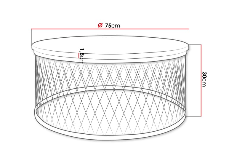 Egan Soffbord 75 cm - Svart - Möbler - Bord & matgrupp - Soffbord