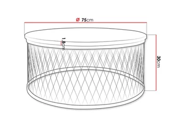 Egan Soffbord 75 cm - Svart/Beige - Möbler - Bord & matgrupp - Soffbord