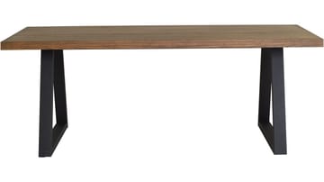 Eiken Stort Rektangulärt Matbord 200 cm i Trä med Ek- och Metallutseende - Brun - Möbler - Bord & matgrupp - Matbord & köksbord