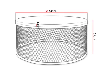 Elani Soffbord 58 cm - Svart/Vit - Möbler - Bord & matgrupp - Soffbord