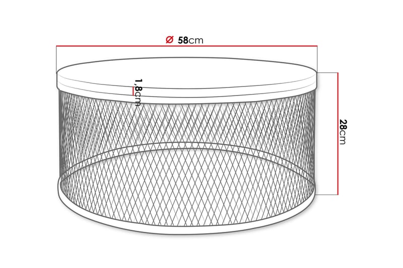 Elani Soffbord 58 cm - Svart/Vit - Möbler - Bord & matgrupp - Soffbord