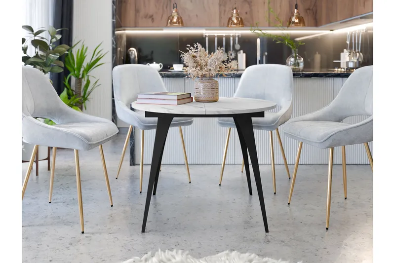 Eldo Matbord 138 cm - Svart/Vit - Möbler - Bord & matgrupp - Matbord & köksbord