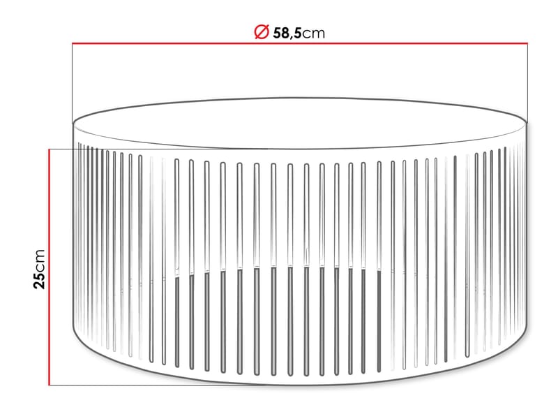 Elenio Soffbord 59 cm Rund - Svart|brun - Möbler - Bord & matgrupp - Soffbord