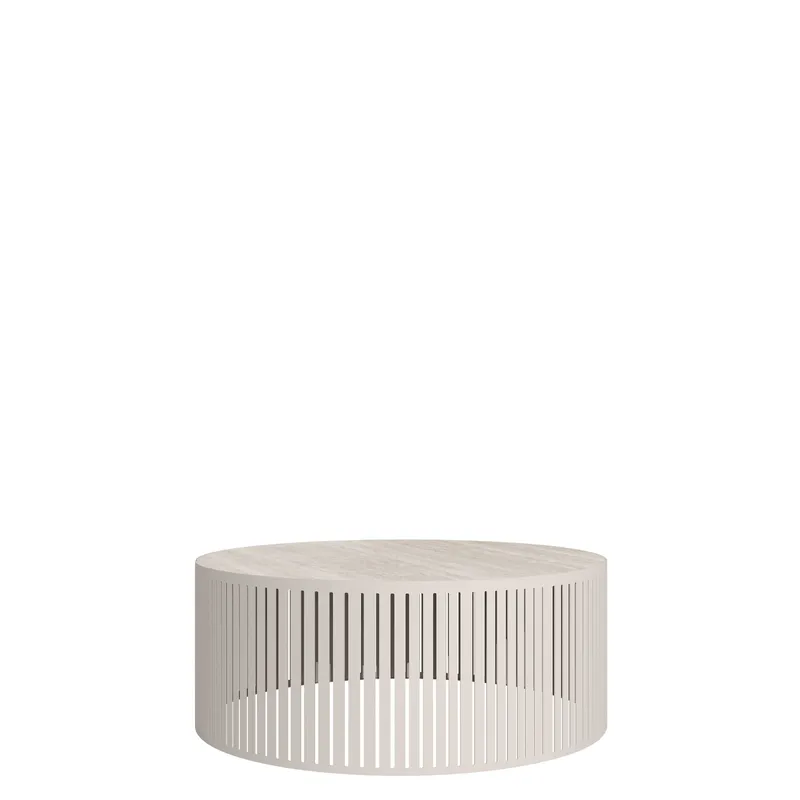 Elenio Soffbord 75 cm Rund, Beige|brun