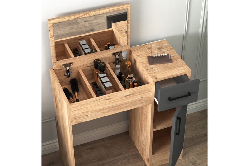 Elgar Sminkbord 77 cm - Brun/Antracit - Möbler - Bord & matgrupp - Sminkbord & toalettbord
