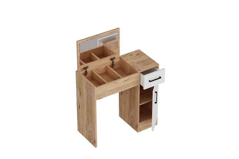 Elgar Sminkbord 77 cm - Brun/Vit - Möbler - Bord & matgrupp - Sminkbord & toalettbord