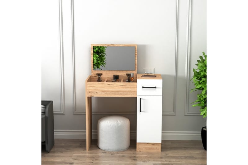 Elgar Sminkbord 77 cm - Brun/Vit - Möbler - Bord & matgrupp - Sminkbord & toalettbord