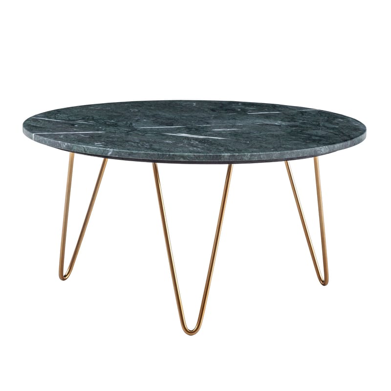 Eliano Soffbord 70 cm - Grön marmor och guld - Möbler - Bord & matgrupp - Marmorbord