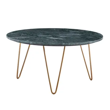 Eliano Soffbord 70 cm - Grön marmor och guld - Möbler - Bord & matgrupp - Marmorbord