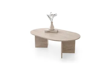 Elith Soffbord 128 cm - Travertine - Möbler - Bord & matgrupp - Soffbord
