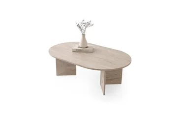 Elith Soffbord 128 cm - Travertine - Möbler - Bord & matgrupp - Soffbord