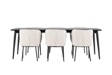 Ellis Matbord 230x85 cm med 6 Agnes Matstol - Möbler - Bord & matgrupp - Matgrupp