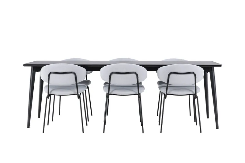 Ellis Matbord 230x85 cm med 6 Chico Matstol - Möbler - Bord & matgrupp - Matgrupp