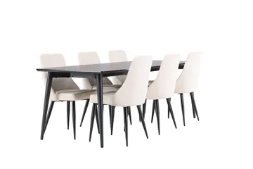 Ellis Matbord 230x85 cm med 6 Leone Matstol - Möbler - Bord & matgrupp - Matgrupp