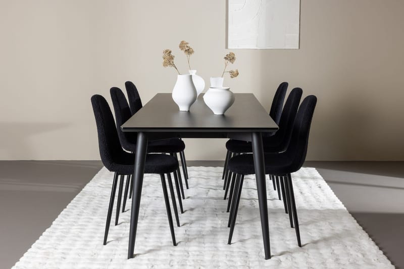 Ellis Matbord 230x85 cm med 6 Polar Matstol