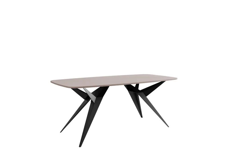 Elvora Matbord 160 cm Rektangulär, Beige/Svart