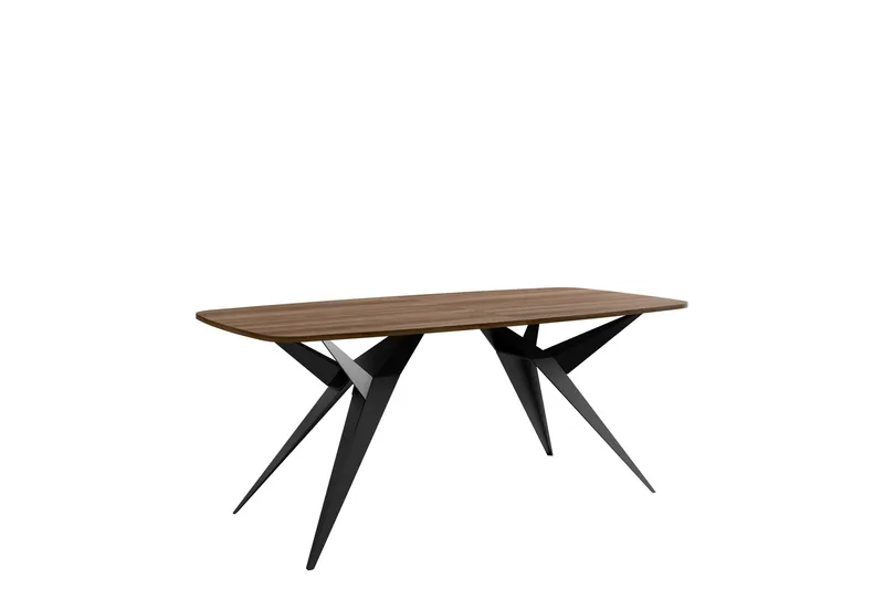 Elvora Matbord 160 cm Rektangulär, Brun/Svart