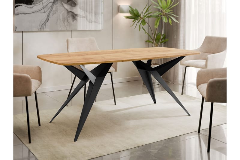 Elvora Matbord 160 cm Rektangulär - Brun/Svart - Möbler - Bord & matgrupp - Matbord & köksbord