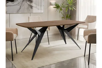 Elvora Matbord 160 cm Rektangulär - Brun/Svart - Möbler - Bord & matgrupp - Matbord & köksbord