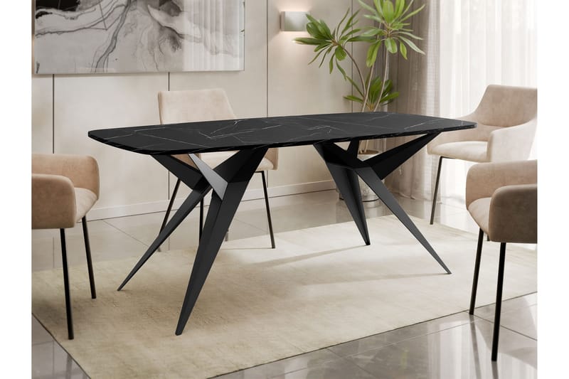 Elvora Matbord 160 cm Rektangulär - Svart - Möbler - Bord & matgrupp - Matbord & köksbord