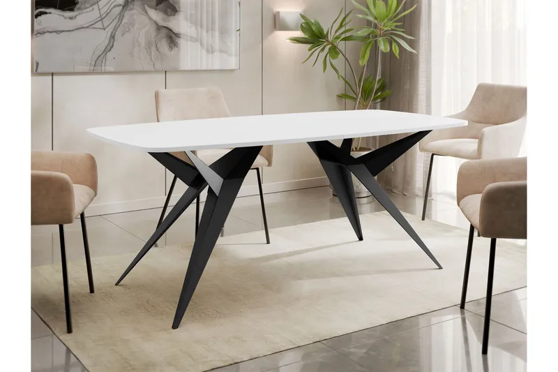 Elvora Matbord 160 cm Rektangulär - Vit - Möbler - Bord & matgrupp - Matbord & köksbord