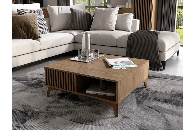 Entsian Soffbord 80 cm - Brun - Möbler - Bord & matgrupp - Soffbord