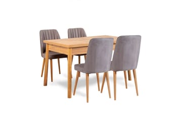 Ergene Matgrupp 120 cm Rektangulär - Natur/Grå - Möbler - Bord & matgrupp - Matgrupp