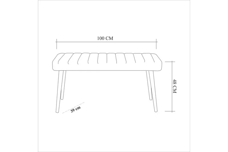 Ergene Matgrupp 120 cm Rektangulär - Natur/Marinblå - Möbler - Bord & matgrupp - Matgrupp