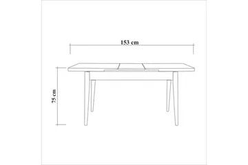 Ergene Matgrupp 120 cm Rektangulär - Natur/Marinblå - Möbler - Bord & matgrupp - Matgrupp
