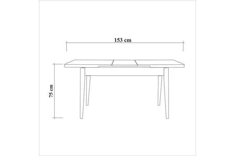 Ergene Matgrupp 120 cm Rektangulär - Natur/Marinblå - Möbler - Bord & matgrupp - Matgrupp
