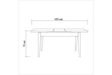 Ergene Matgrupp 120 cm Rektangulär - Natur/Marinblå - Möbler - Bord & matgrupp - Matgrupp