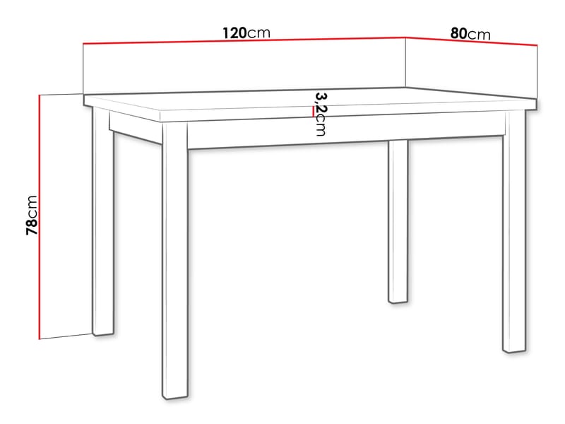 Ericka Matbord 120 cm Rektangulär - Svart/Brun - Möbler - Bord & matgrupp - Matbord & köksbord