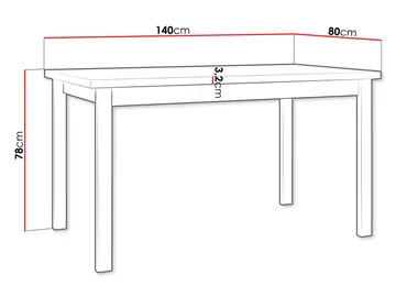 Ericka Matbord 140 cm Rektangulär - Svart/Brun - Möbler - Bord & matgrupp - Matbord & köksbord
