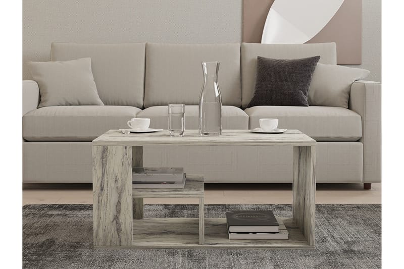 Eros Soffbord 80 cm - Vit marmor - Möbler - Bord & matgrupp - Marmorbord