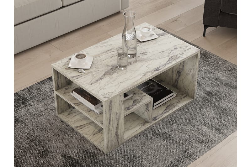 Eros Soffbord 80 cm - Vit marmor - Möbler - Bord & matgrupp - Marmorbord