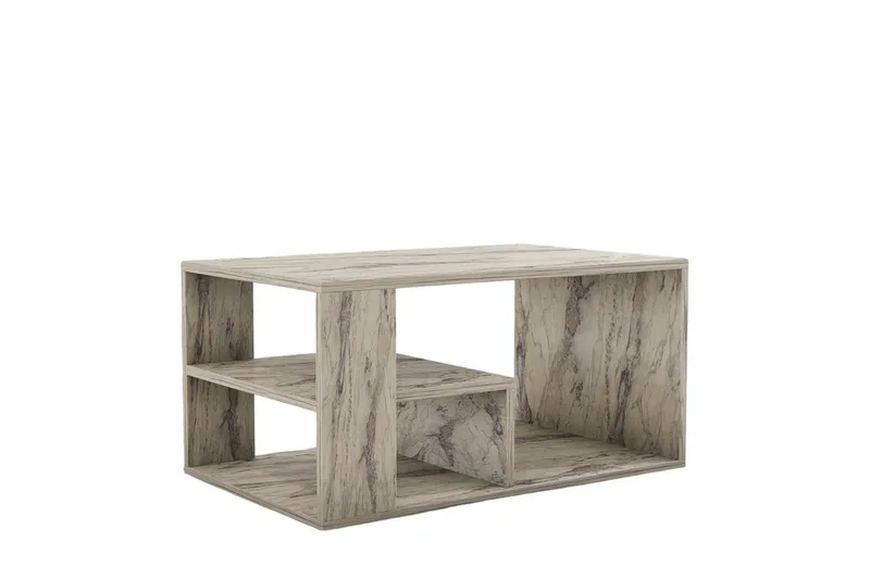 Eros Soffbord 80 cm, Vit marmor