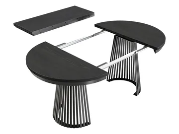 Erylan Matbord rund förlängningsbart 100-180 cm - Beige, svart - Möbler - Bord & matgrupp - Matbord & köksbord